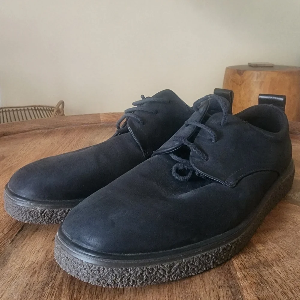 ECCO Crepetray Nubuck Leather Sneaker Shoes Mens Size 8